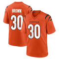 Pkot C.Bengals #30 Chase Brown Player Orange Home Game Stitched Jerseys