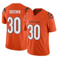 Pkot C.Bengals #30 Chase Brown Player Orange Vapor F.U.S.E. Limited Home Game Stitched Jerseys