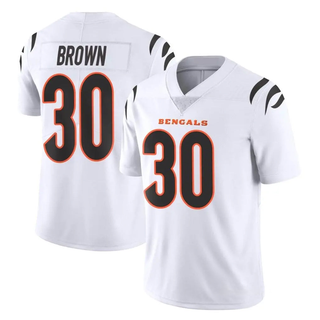 Pkot C.Bengals #30 Chase Brown Player White Vapor Untouchable Limited Home Game Stitched Jerseys