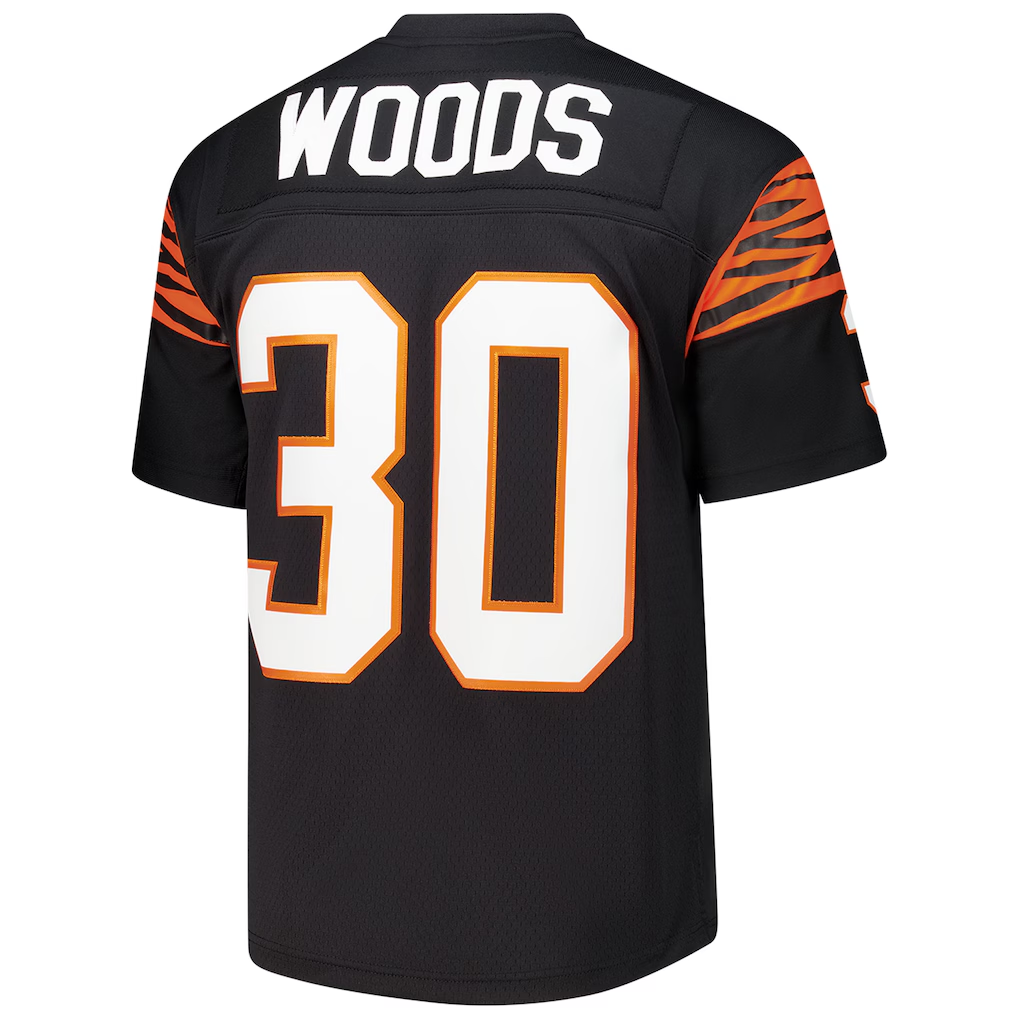 Pkot C.Bengals #30 Ickey Woods Mitchell & Ness Black 1988 Legacy Replica Puhic Stitched Jerseys