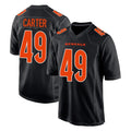 Pkot C.Bengals #49 Barrett Carter Player Black Fashion Game Stitched Jerseys