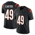 Pkot C.Bengals #49 Barrett Carter Player Black Vapor F.U.S.E. Limited Home Game Stitched Jerseys