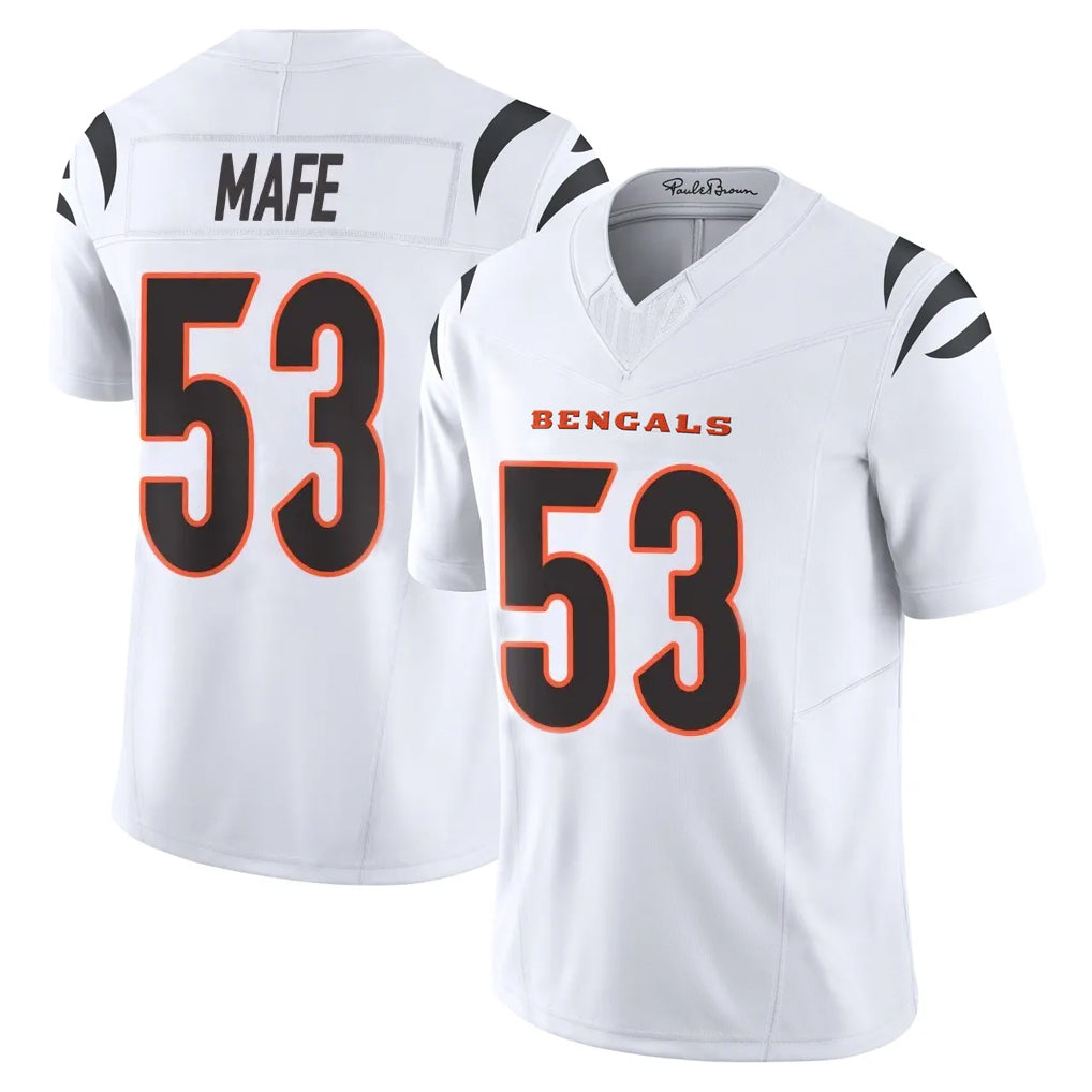 Pkot C.Bengals #53 Boye Mafe Player White Vapor F.U.S.E. Limited Home Game Stitched Jerseys