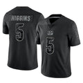 Pkot C.Bengals #5 Tee Higgins Player Black Reflective Limited Game Stitched Jerseys