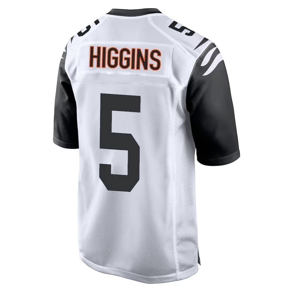 Pkot C.Bengals #5 Tee Higgins Player White Alternate Home Game Stitched Jerseys