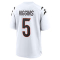 Pkot C.Bengals #5 Tee Higgins Player White Home Game Stitched Jerseys