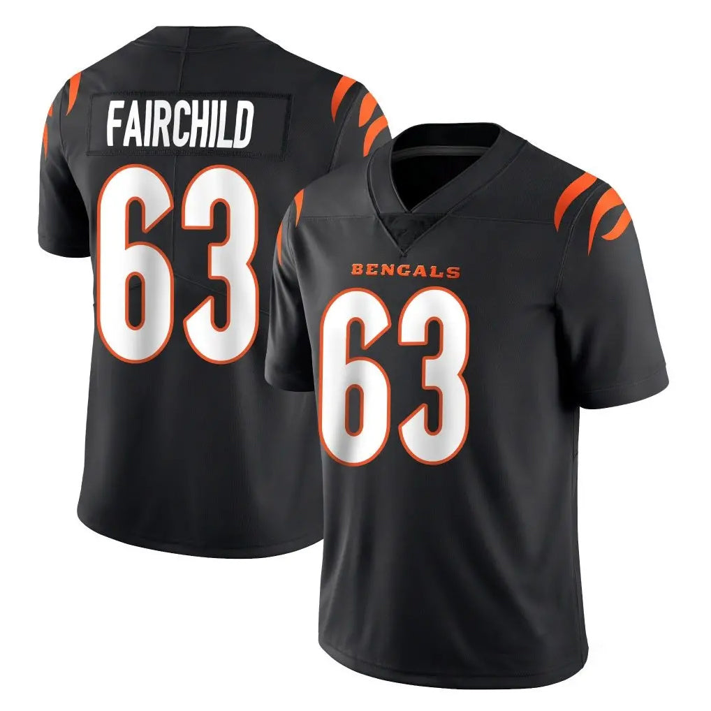 Pkot C.Bengals #63 Dylan Fairchild Player Black Vapor Untouchable Limited Home Game Stitched Jerseys