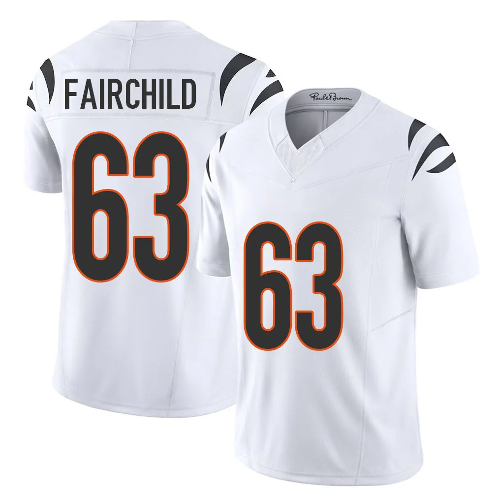 Pkot C.Bengals #63 Dylan Fairchild Player White Vapor F.U.S.E. Limited Home Game Stitched Jerseys