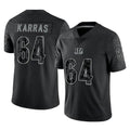 Pkot C.Bengals #64 Ted Karras Player Black Reflective Limited Game Stitched Jerseys