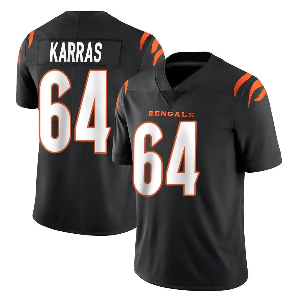 Pkot C.Bengals #64 Ted Karras Player Black Vapor Untouchable Limited Home Game Stitched Jerseys