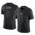 Pkot C.Bengals #6 Brian Cook Player Black Reflective Limited Game Stitched Jerseys
