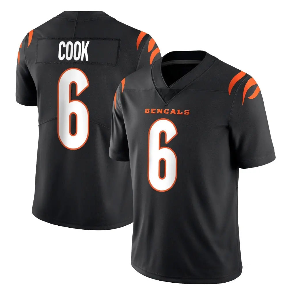 Pkot C.Bengals #6 Brian Cook Player Black Vapor Untouchable Limited Home Game Stitched Jerseys