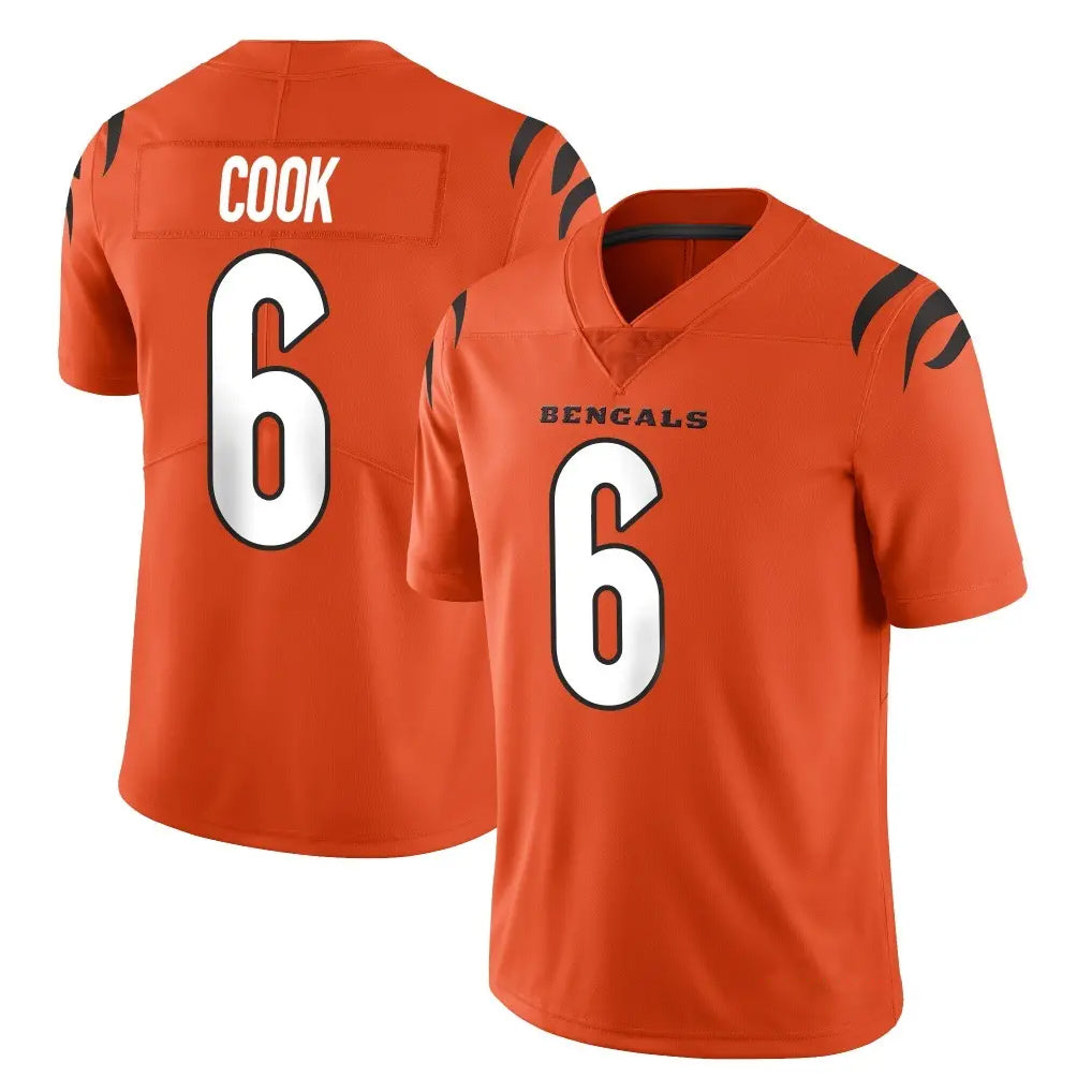 Pkot C.Bengals #6 Brian Cook Player Orange Vapor Untouchable Limited Home Game Stitched Jerseys