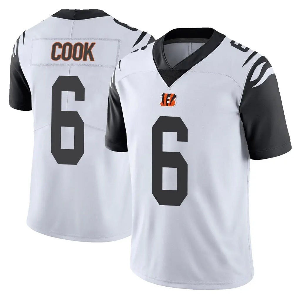 Pkot C.Bengals #6 Brian Cook Player White Color Rush Vapor Untouchable Limted Home Game Stitched Jerseys