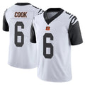 Pkot C.Bengals #6 Brian Cook Player White Color Rush Vapor Untouchable Limted Home Game Stitched Jerseys