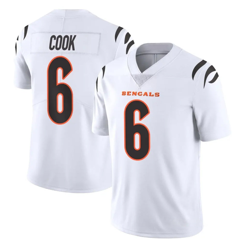 Pkot C.Bengals #6 Brian Cook Player White Vapor Untouchable Limited Home Game Stitched Jerseys