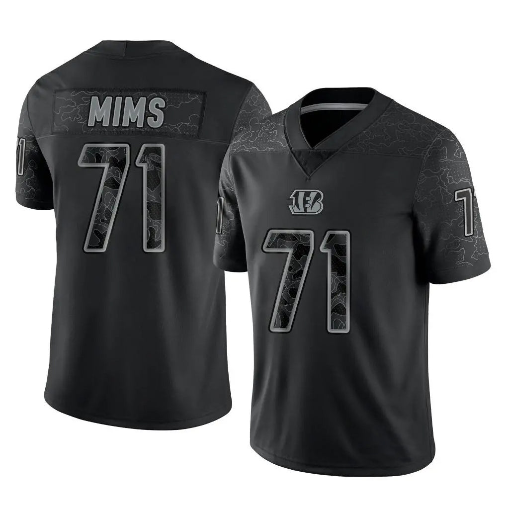 Pkot C.Bengals #71 Amarius Mims Player Black Reflective Limited Game Stitched Jerseys