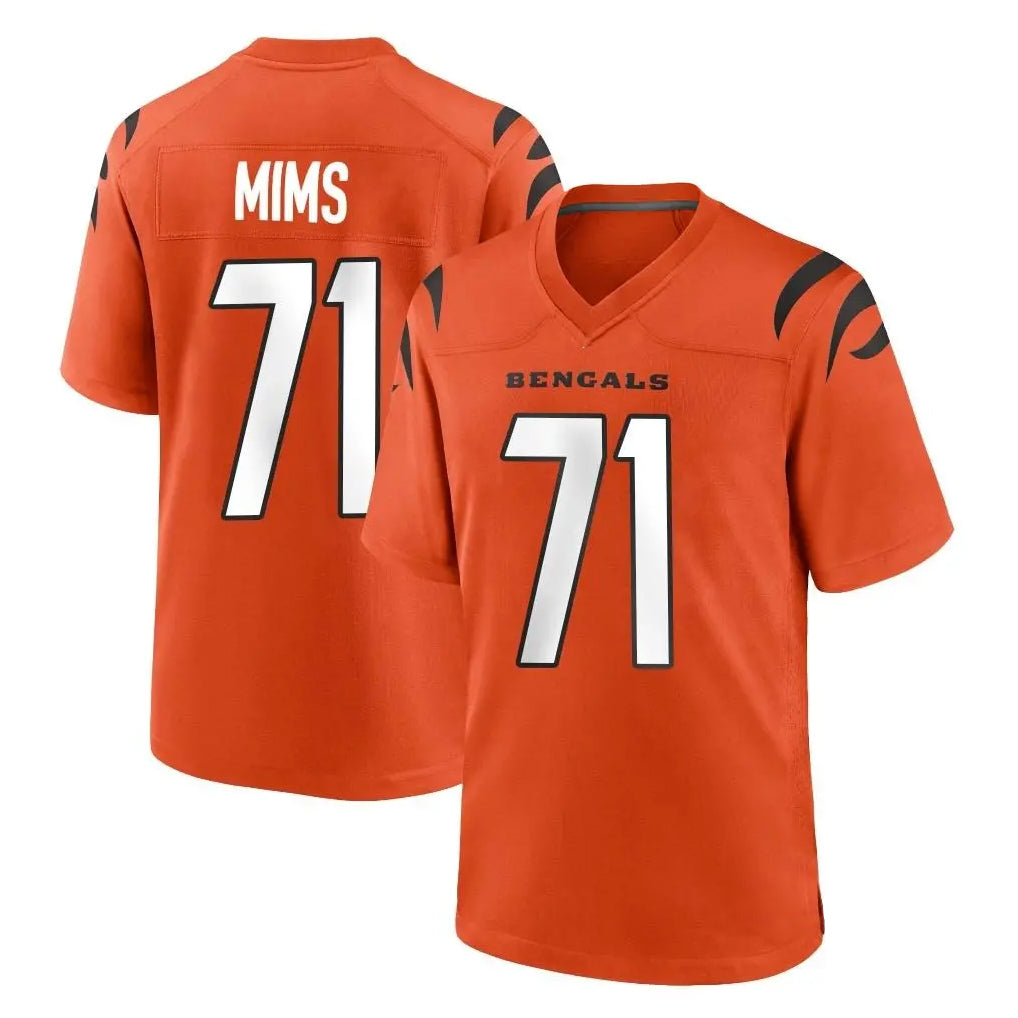 Pkot C.Bengals #71 Amarius Mims Player Orange Home Game Stitched Jerseys