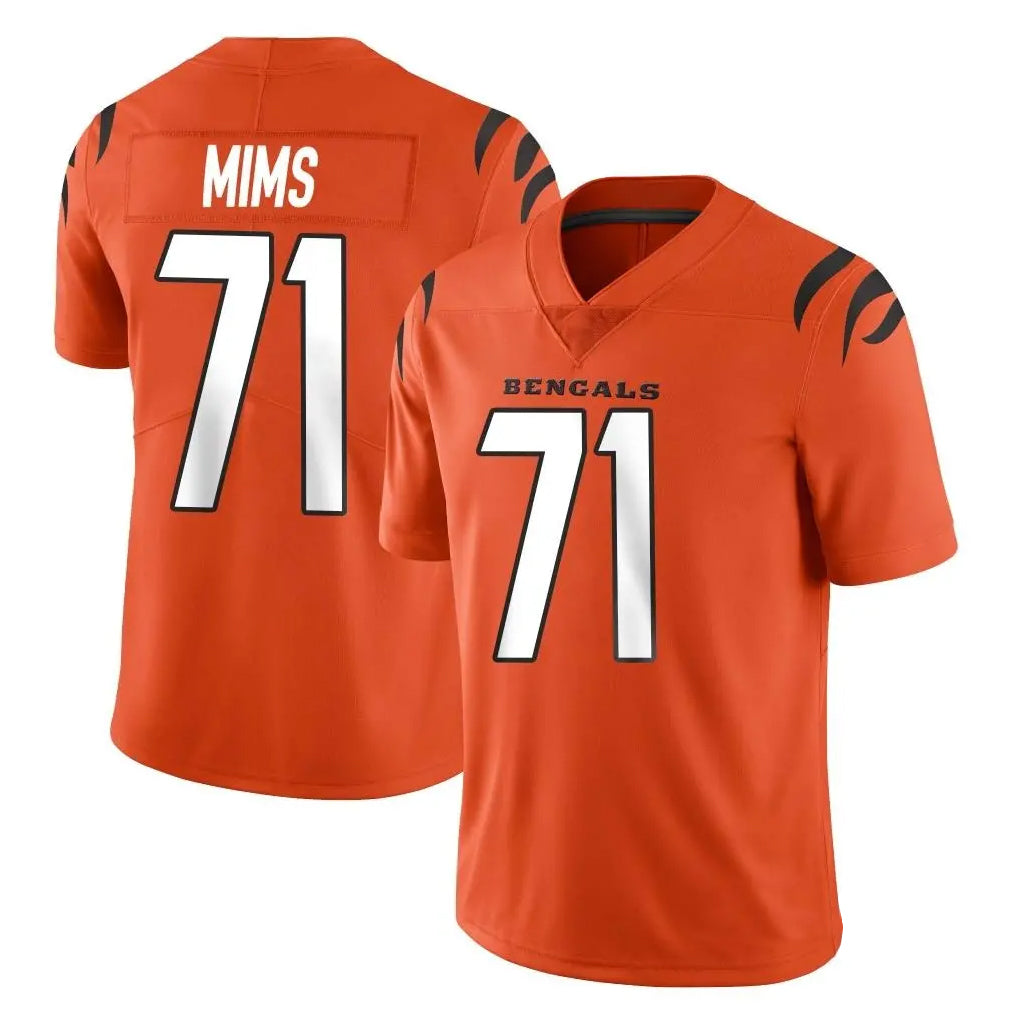 Pkot C.Bengals #71 Amarius Mims Player Orange Vapor Untouchable Limited Home Game Stitched Jerseys