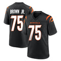 Pkot C.Bengals #75 Orlando Brown Jr. Player Black Home Game Stitched Jerseys