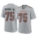 Pkot C.Bengals #75 Orlando Brown Jr. Player Gray Atmosphere Fashion Game Stitched Jerseys
