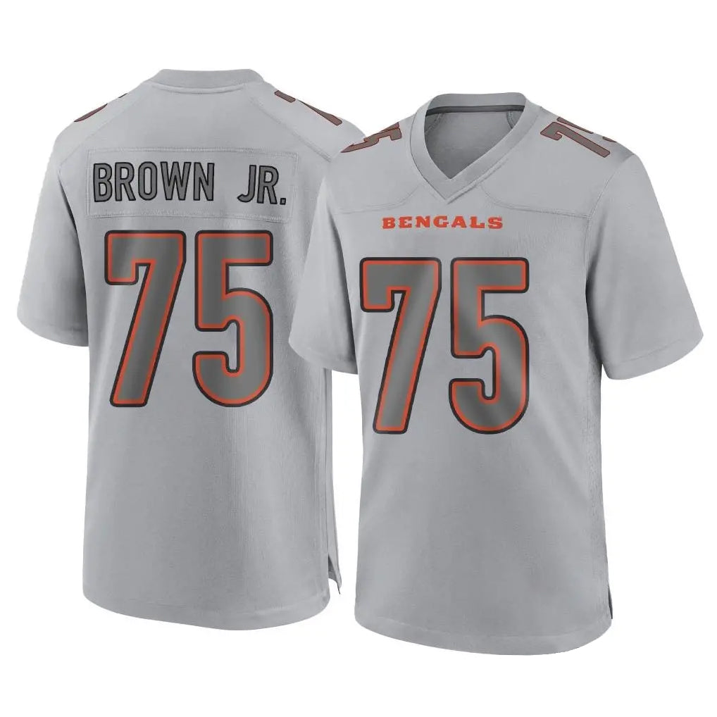 Pkot C.Bengals #75 Orlando Brown Jr. Player Gray Atmosphere Fashion Game Stitched Jerseys