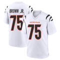 Pkot C.Bengals #75 Orlando Brown Jr. Player White Home Game Stitched Jerseys