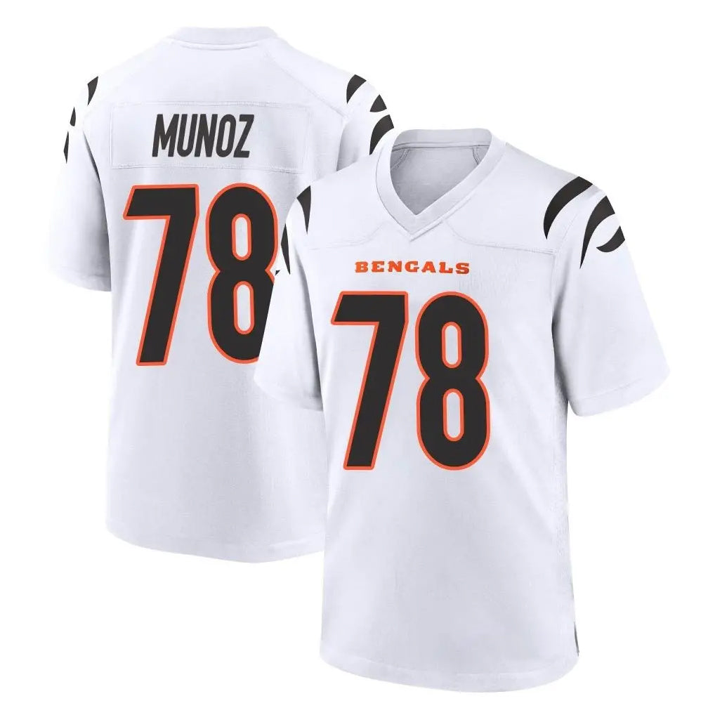 Pkot C.Bengals #78 Anthony Munoz Player White Home Game Stitched Jerseys
