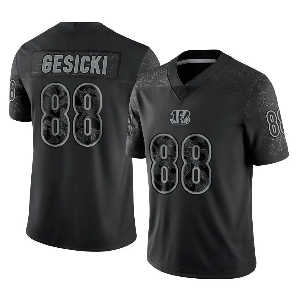 Pkot C.Bengals #88 Mike Gesicki Player Black Reflective Limited Game Stitched Jerseys