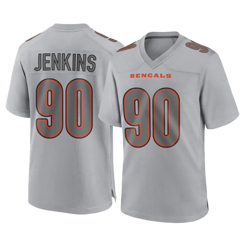 Pkot C.Bengals #90 Kris Jenkins Jr Player Gray Atmosphere Fashion Game Stitched Jerseys