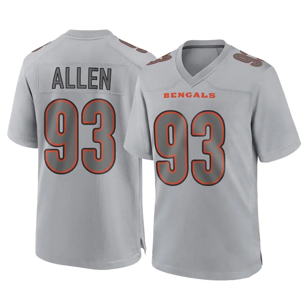 Pkot C.Bengals #93 Jonathan Allen Player Gray Atmosphere Fashion Game Stitched Jerseys