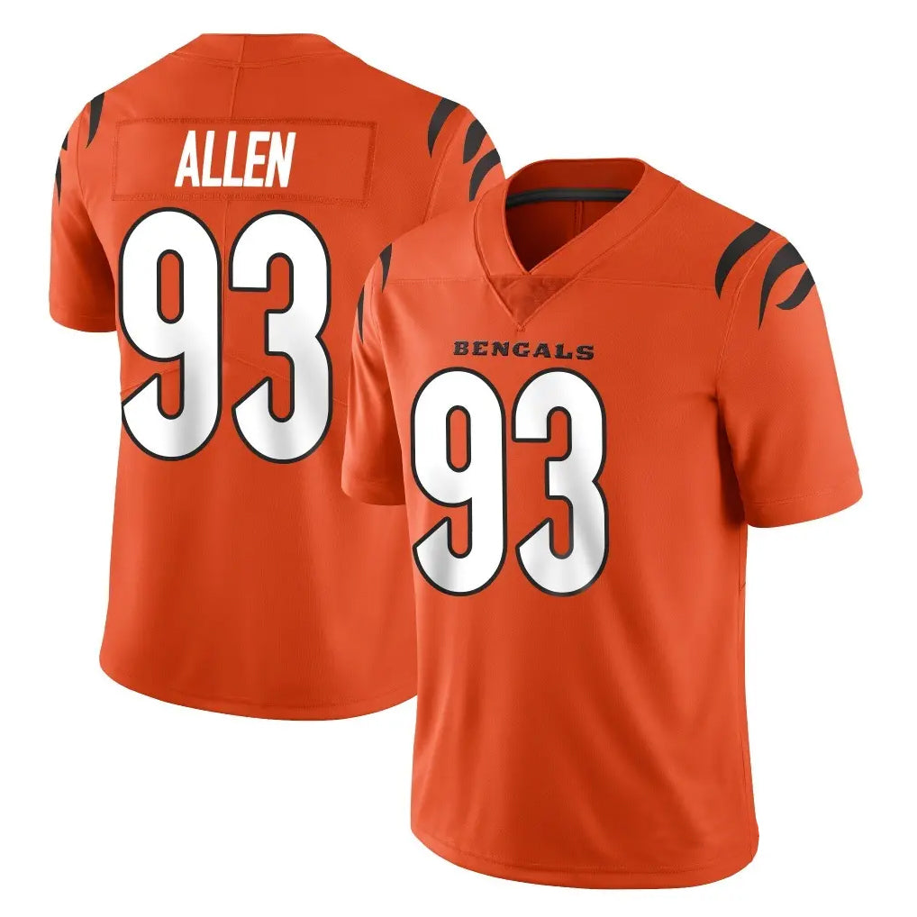 Pkot C.Bengals #93 Jonathan Allen Player Orange Vapor Untouchable Limited Home Game Stitched Jerseys