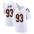 Pkot C.Bengals #93 Jonathan Allen Player White Home Game Stitched Jerseys
