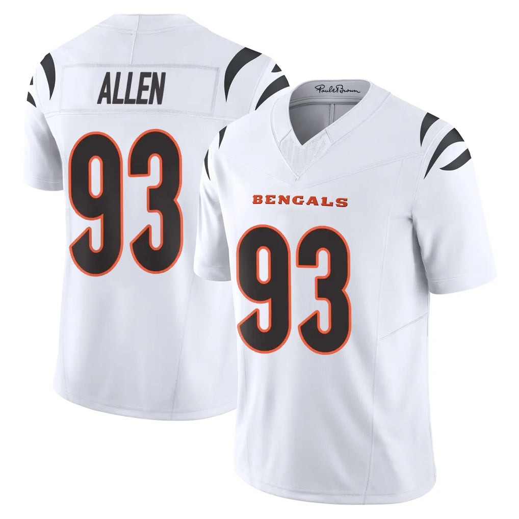 Pkot C.Bengals #93 Jonathan Allen Player White Vapor F.U.S.E. Limited Home Game Stitched Jerseys