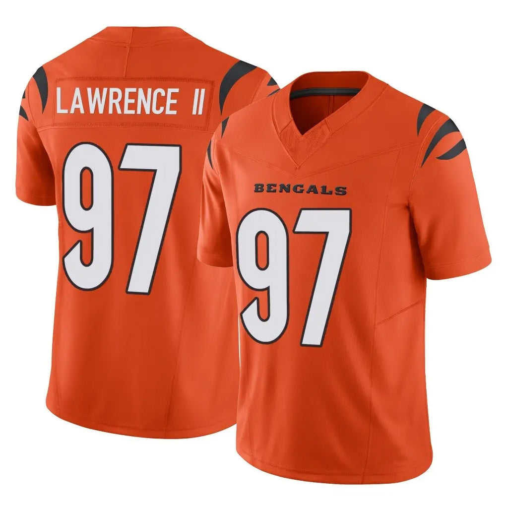 Pkot C.Bengals #97 Dexter Lawrence II Player Orange Vapor F.U.S.E. Limited Home Game Stitched Jerseys