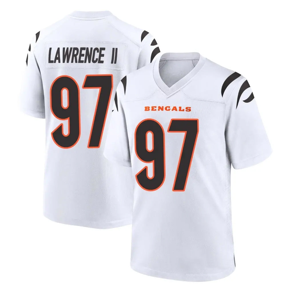 Pkot C.Bengals #97 Dexter Lawrence II Player White Home Game Stitched Jerseys