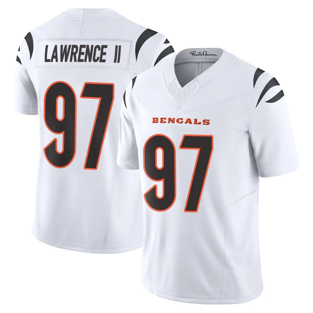 Pkot C.Bengals #97 Dexter Lawrence II Player White Vapor F.U.S.E. Limited Home Game Stitched Jerseys