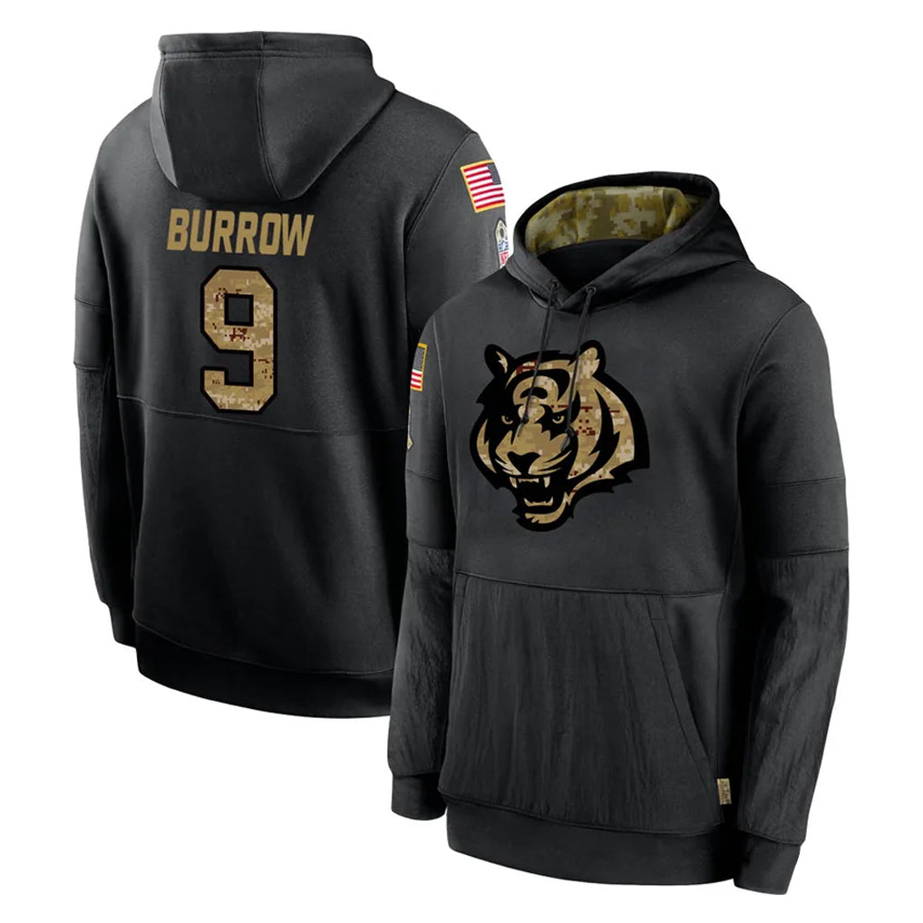 Pkot C.Bengals #9 Joe Burrow Player Black Reflective Limited Game Stitched Jerseys
