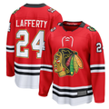 Pkot C.Blackhawks #24 Sam Lafferty Red Centennial Breakaway Player Jerseys