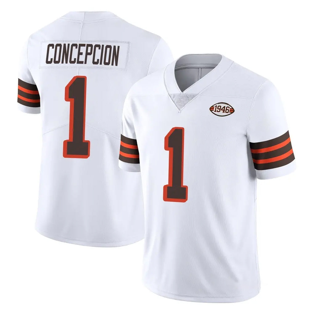 Pkot C.Browns #1 KC Concepcion Player White Limited  Vapor 1946 Collection Alternate Game Stitched Jerseys