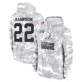 Pkot C.Browns #22 Dylan Sampson Player Arctic Camo Salute to Service Hoodies Limited Game Stitched Jerseys