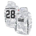 Pkot C.Browns #28 Emmanuel McNeil-Warren Player Arctic Camo Salute to Service Hoodies Limited Game Stitched Jerseys