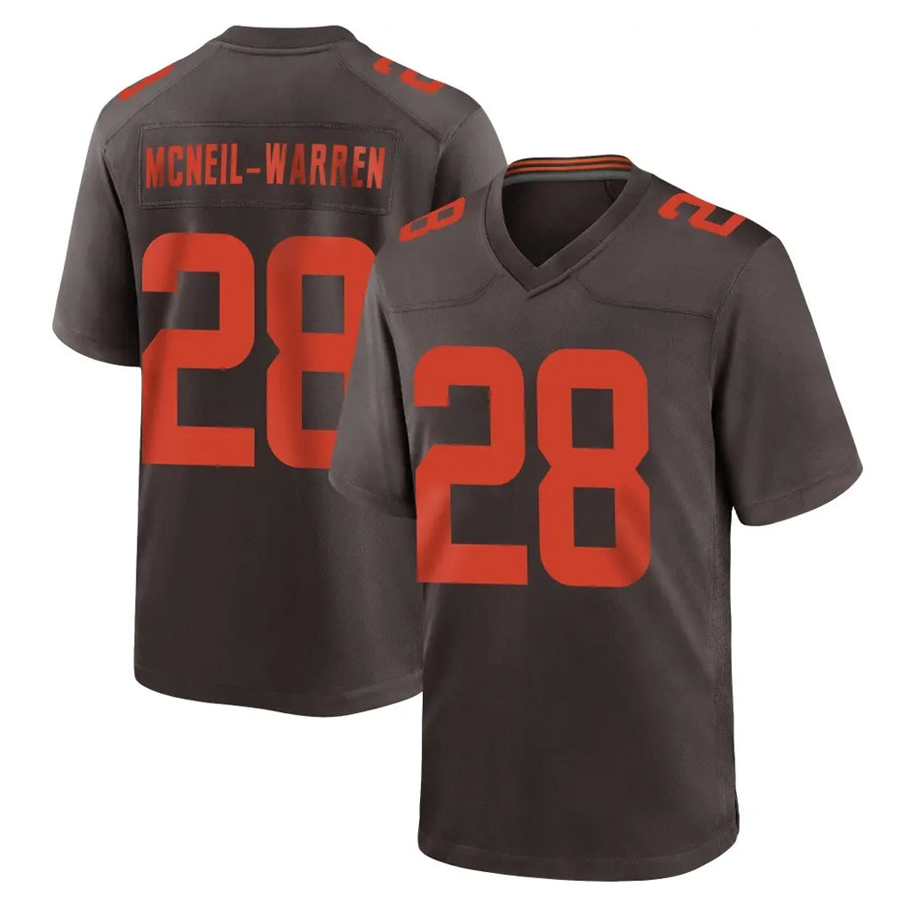 Pkot C.Browns #28 Emmanuel McNeil-Warren Player Brown Alternate Home Game Stitched Jerseys