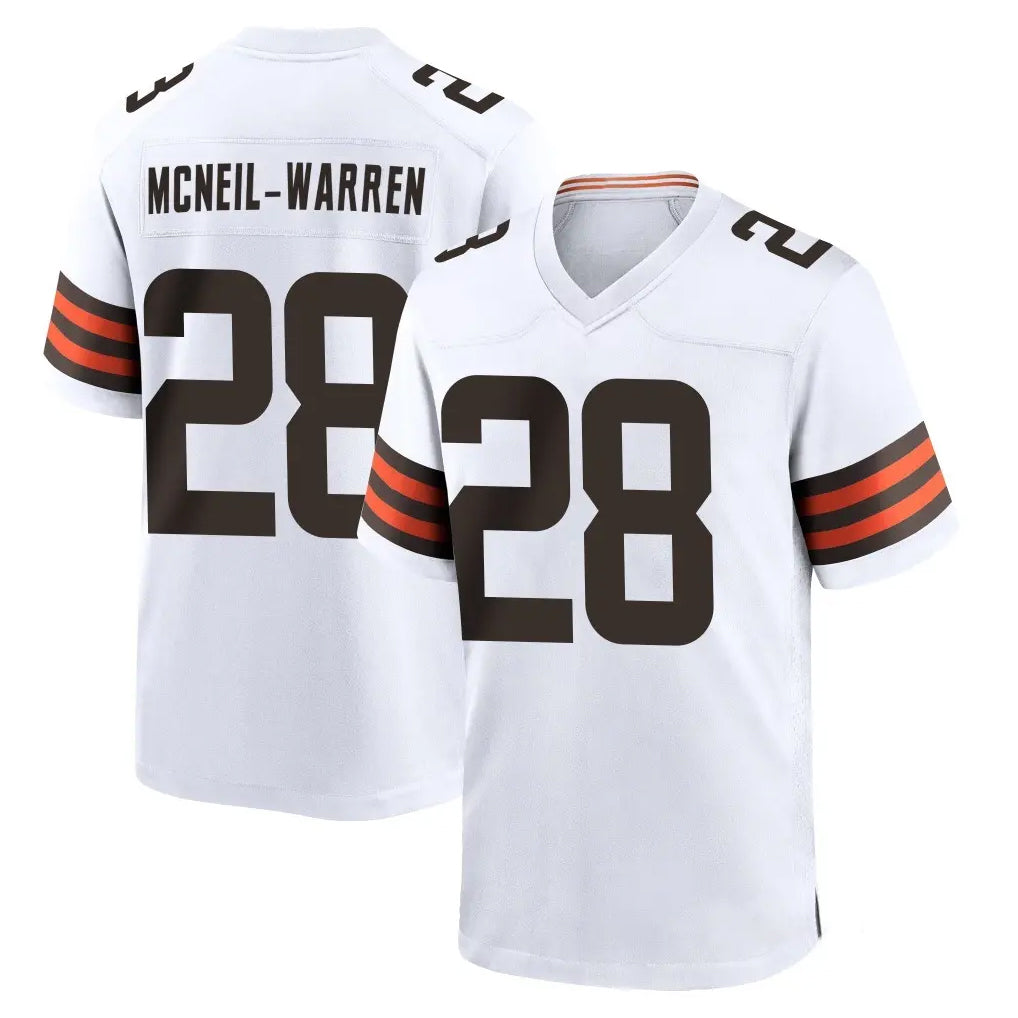Pkot C.Browns #28 Emmanuel McNeil-Warren Player White Home Game Stitched Jerseys