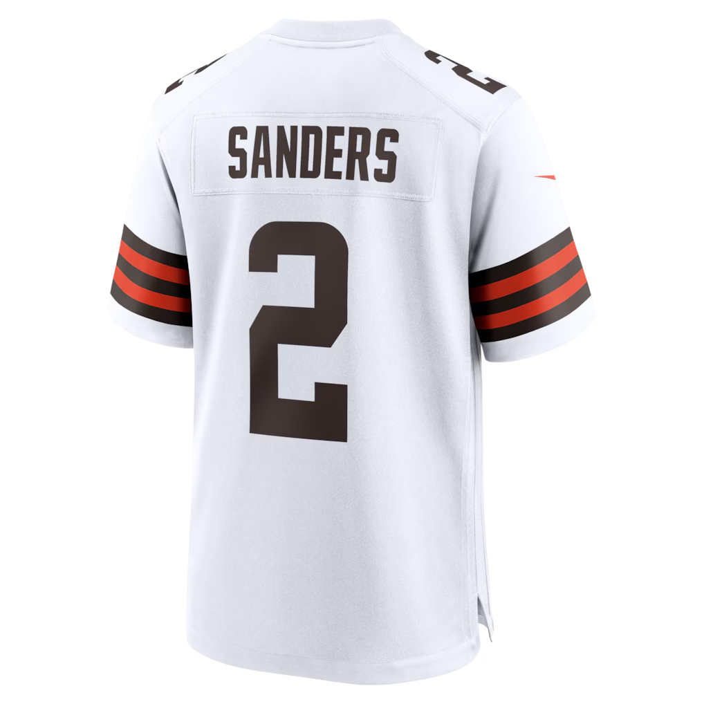Pkot C.Browns #2 Shedeur Sanders White Game Stitched Jerseys