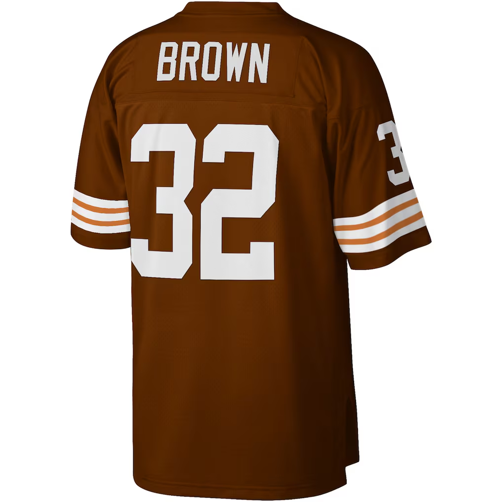 Pkot C.Browns #32 Jim Brown Mitchell & Ness Brown Legacy Replica Puhic Game Stitched Jerseys