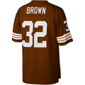Pkot C.Browns #32 Jim Brown Mitchell & Ness Brown Legacy Replica Puhic Game Stitched Jerseys