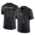 Pkot C.Browns #49 Carson Schwesinger Player Black Reflective Home Game Stitched Jerseys