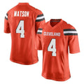 Pkot C.Browns #4 Deshaun Watson Player Orange Home Game Stitched Jerseys