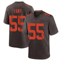 Pkot C.Browns #55 Spencer Fano Player Brown Alternate Home Game Stitched Jerseys